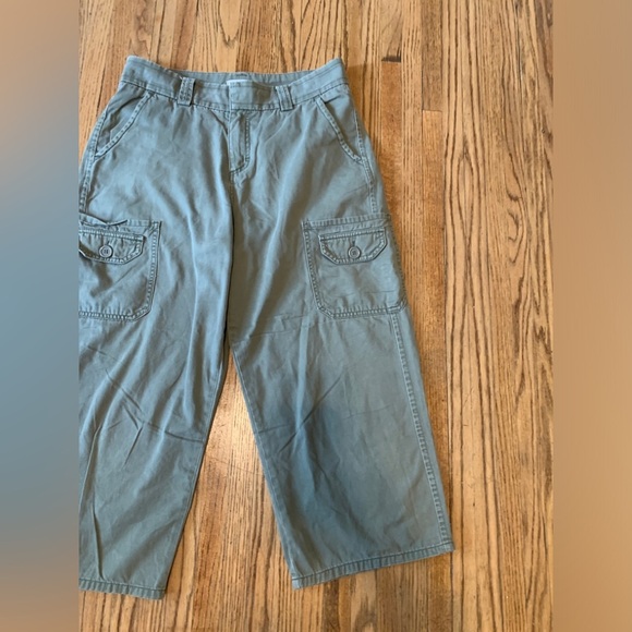 VTG Lee 90s 2000s y2k Baggy Green Cargo Pants Wide Leg 12 Utility Loose Durango - Picture 3 of 11